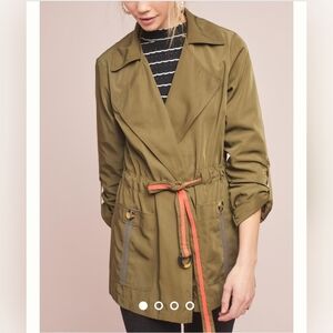 Green Anthropologie Gisborne Obi Anorak jacket, M